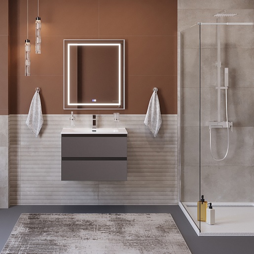 BelBagno Тумба с раковиной Kraft 39-70 подвесная Темно-Серый матовый с раковиной BB700/390ETL – фотография-12